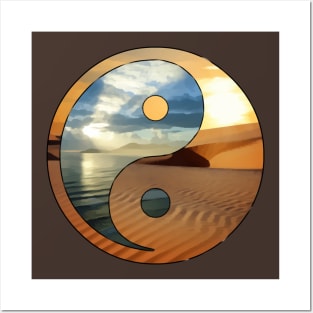 yin yang - landscapes ocean desert Posters and Art